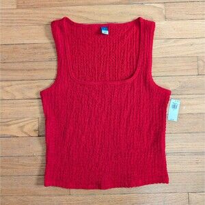 Old Navy NWT Red Popcorn Sleeveless Crop Top